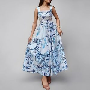 GRECIILOOKS One Piece Dress for Women Long | Comfortable Maxi Stylish Frocks Rayon Dresses